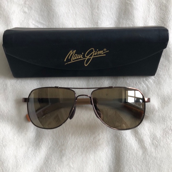 Maui Jim Guardrails Metallic Gloss Copper with HCL® Bronze Polarized lens EUC - Picture 12 of 14